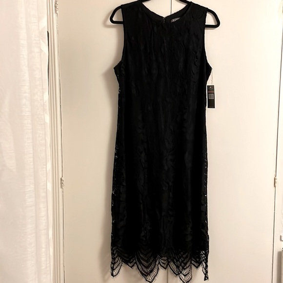 Sharagano Women's Sleeveless Ponte Dress - Tie Front Lace-Up Shift Dress - View #6